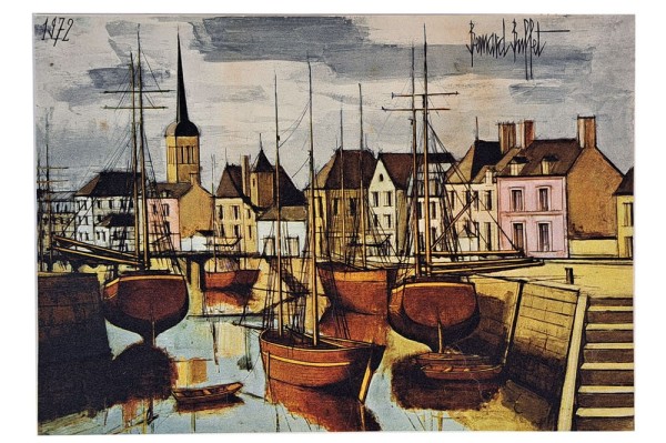 文学・小説 Bernard Buffet Lithographie Original 1972 lithograph by the painter Bernard Buffet