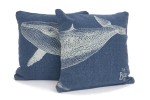Set of 2 Whale cushions