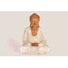 Bouddha blanc méditant