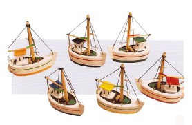 Mini boats 8 x 8 x 3,5cm