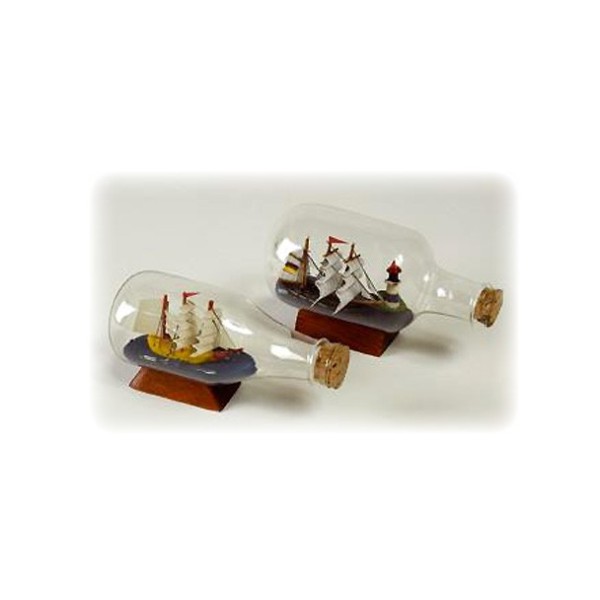 Vaixell en ampolla 10cm longitud Vaixell en ampolla 10cm longitud