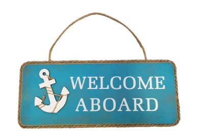 Placa "Welcome Aboard"