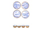 Set 4 bols esmaltado peces