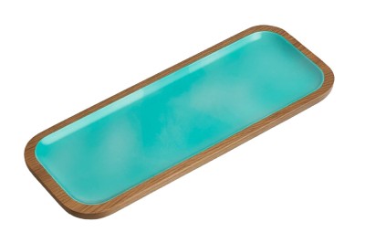 Tabuleiro retangular verde COCOA