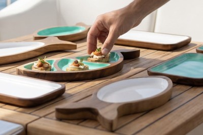 Rechteckiges Weiß Tablett COCOA