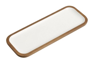 Rechteckiges Weiß Tablett COCOA