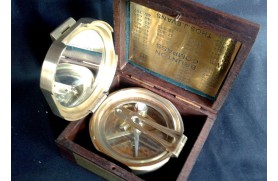 Antique brass compass