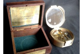 Antique brass compass