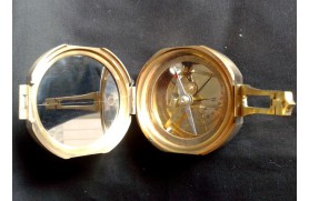 Antique brass compass