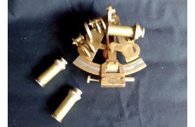 Old brass sextant