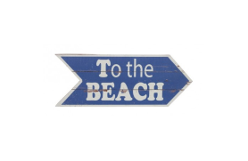 Placa fusta "to the beach"