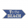 Placa madera "to the beach"