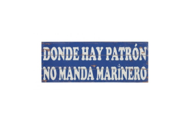 Wooden plate "donde hay...