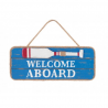 Cartello in legno "Benvenuto a bordo"
