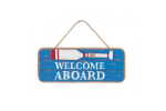 Wooden plate "welcome aboard"