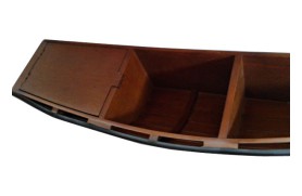 Boat for wall-hanging on wood varnished