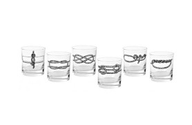 Set 6 glasses with knots