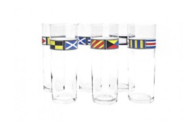 Set 6 glasses of flags