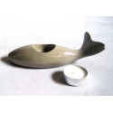 Fish green candleholder