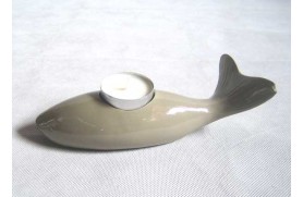 Fish green candleholder