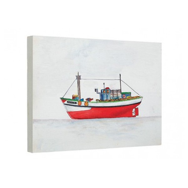 Óleo de pintura de barco marinha