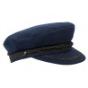 Gorro marinero de tela de color azul, de venta online.