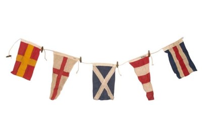 5 Flags Garland, for seafood parties.