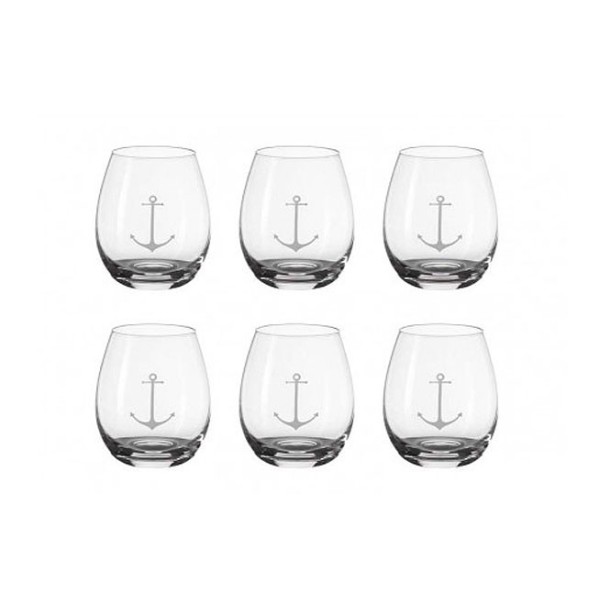 Set 6 glasses with ancor