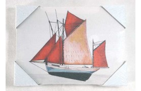 Óleo de pintura de veleiro marinha