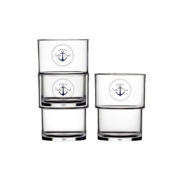 Set 12 Stapelbares Glas SAILOR