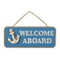 Placa fusta "Welcome Aboard"