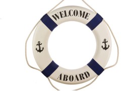 Rettungsring "Willkommen an Bord"