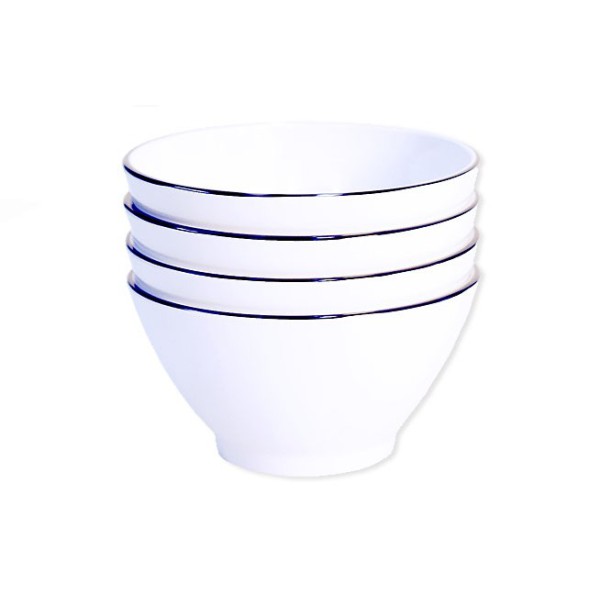 Set 4 Bowls Line Blue