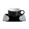 Set 2  tasses café Quadrato Black & White