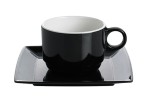 Set 2  tazas café Quadrato Black & White