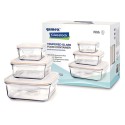 Set 6 glass tupperware