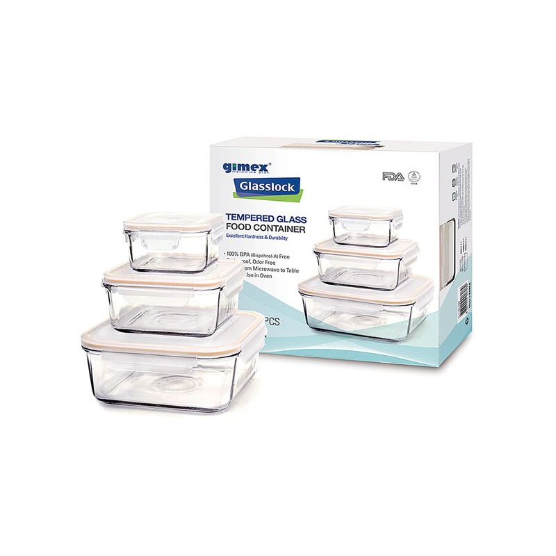 Glass container for storing food