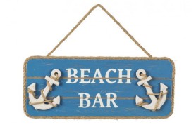 "Beach Bar" plaque de bois