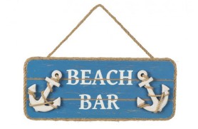 Placa de madeira "Beach Bar"