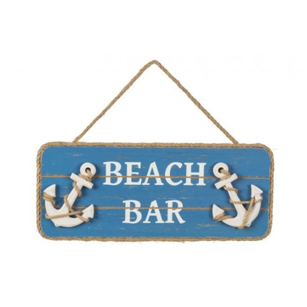 Placa de madeira "Beach Bar"