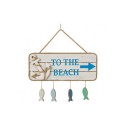 Placa fusta "To the Beach"