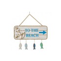 "To the Beach" wooden plate