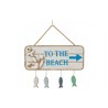 Placa madera "To the Beach"