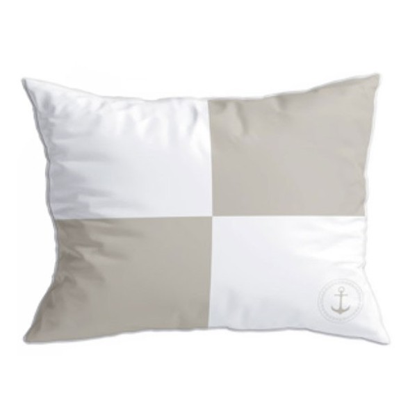 2 beige "Flags 2" cushions