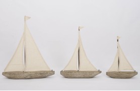 Carved sailboat