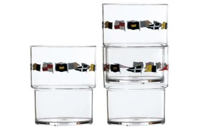 Set 12 Stackable glass REGATA