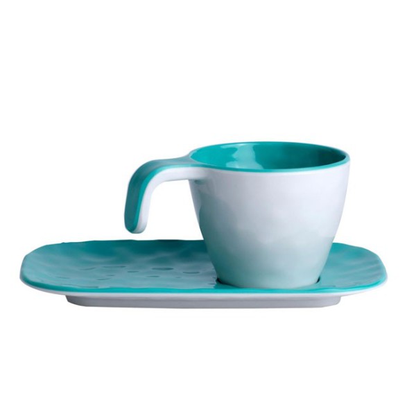 Set 6 Coffee cups Aqua