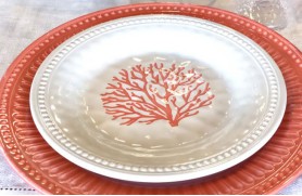 Set 6 flat dish HARMONY Coral