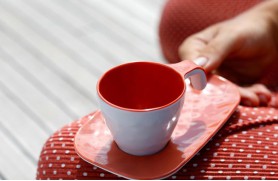 Set 6 Coffee cups Coral