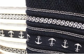 Anchor Towel Set - White